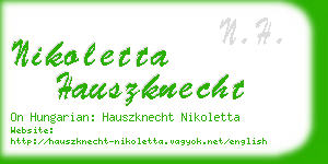 nikoletta hauszknecht business card